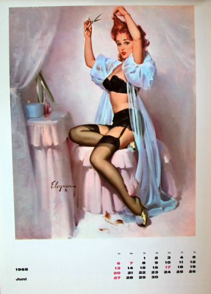 Brown & Bigelow Pin-Up Yearcalendar 1965 Elvgren Willis (2642)